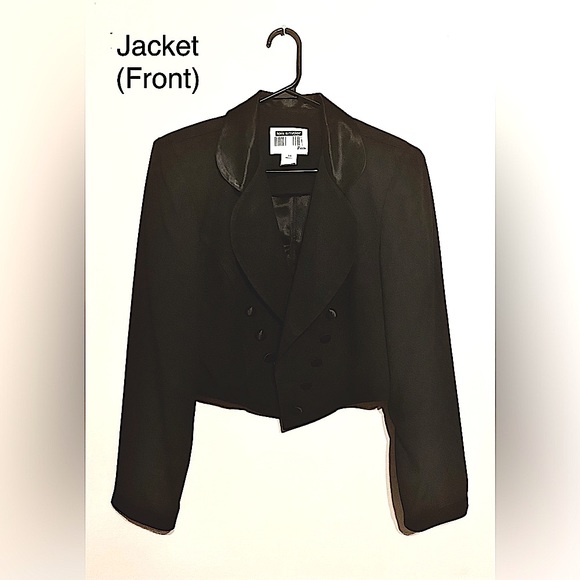 LOIS SNYDER Cap Sleeves Dress w/Tuxedo Jacket (Vintage 14 Petite) - Picture 1 of 6